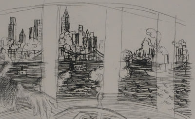 Raoul DUFY : L'arrivée à New York, Gravure originale
