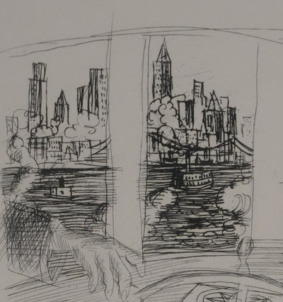 Raoul DUFY : L'arrivée à New York, Gravure originale