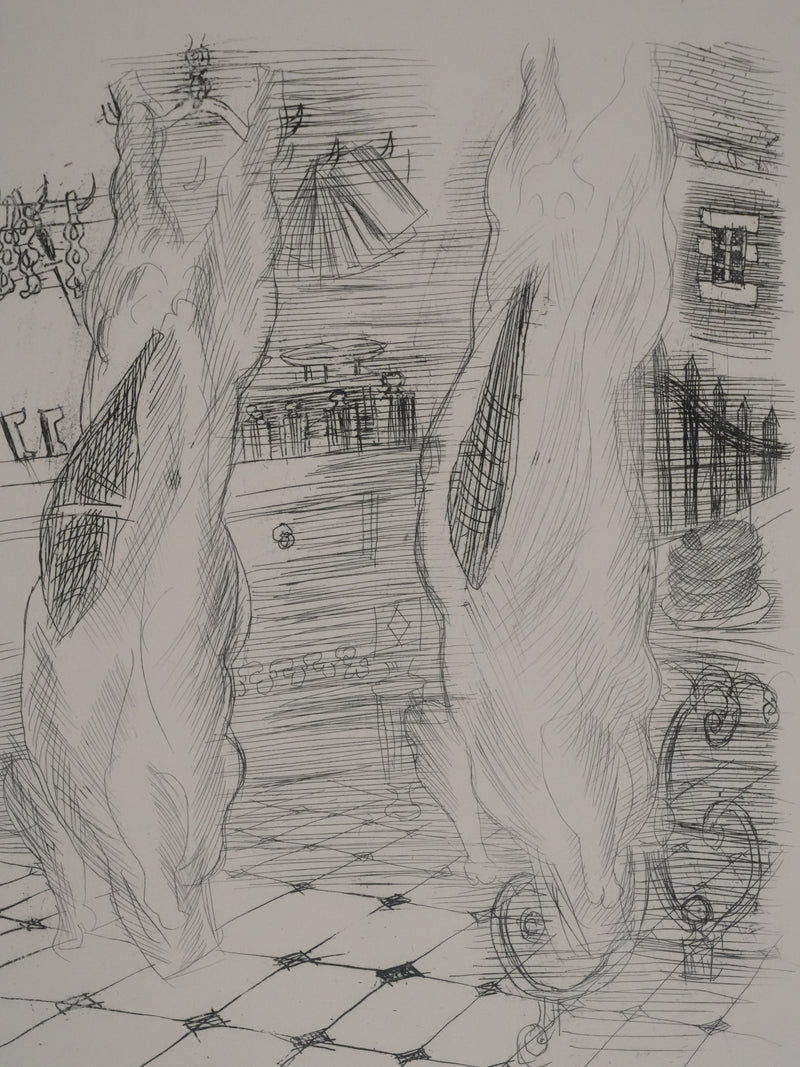Raoul DUFY : La boucherie, Gravure original