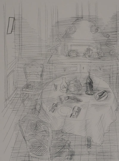 Raoul DUFY : Le repas est servi, Gravure original