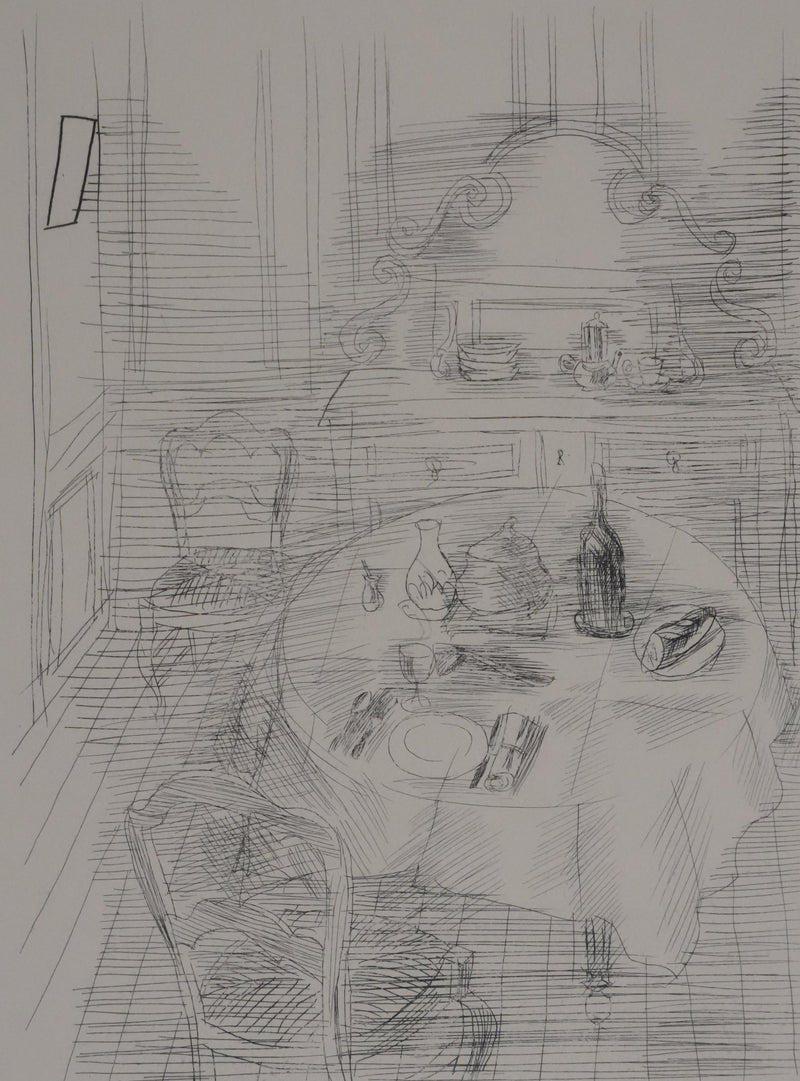 Raoul DUFY : Le repas est servi, Gravure original
