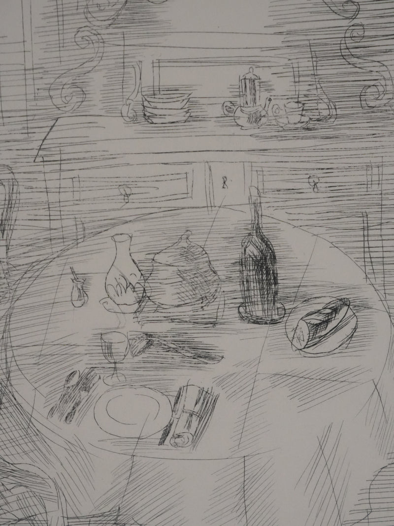 Raoul DUFY : Le repas est servi, Gravure original