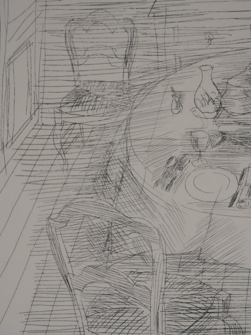 Raoul DUFY : Le repas est servi, Gravure original