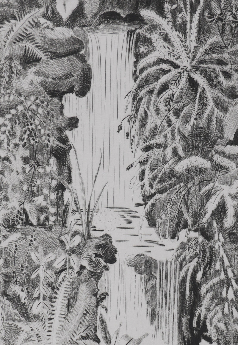 Camille COMBE : Au jardin des Plantes, Gravure originale signée
