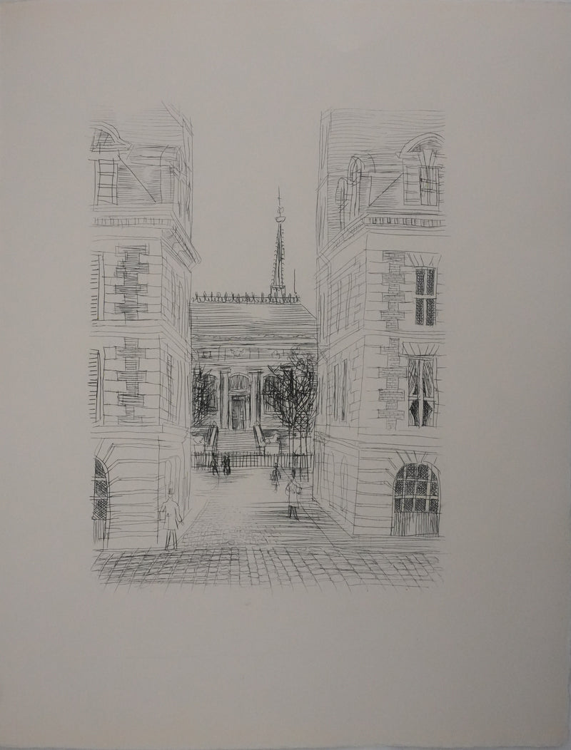 Raoul DUFY : Paris, La cours de Cassation, Gravure original