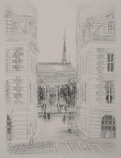 Raoul DUFY : Paris, La cours de Cassation, Gravure original