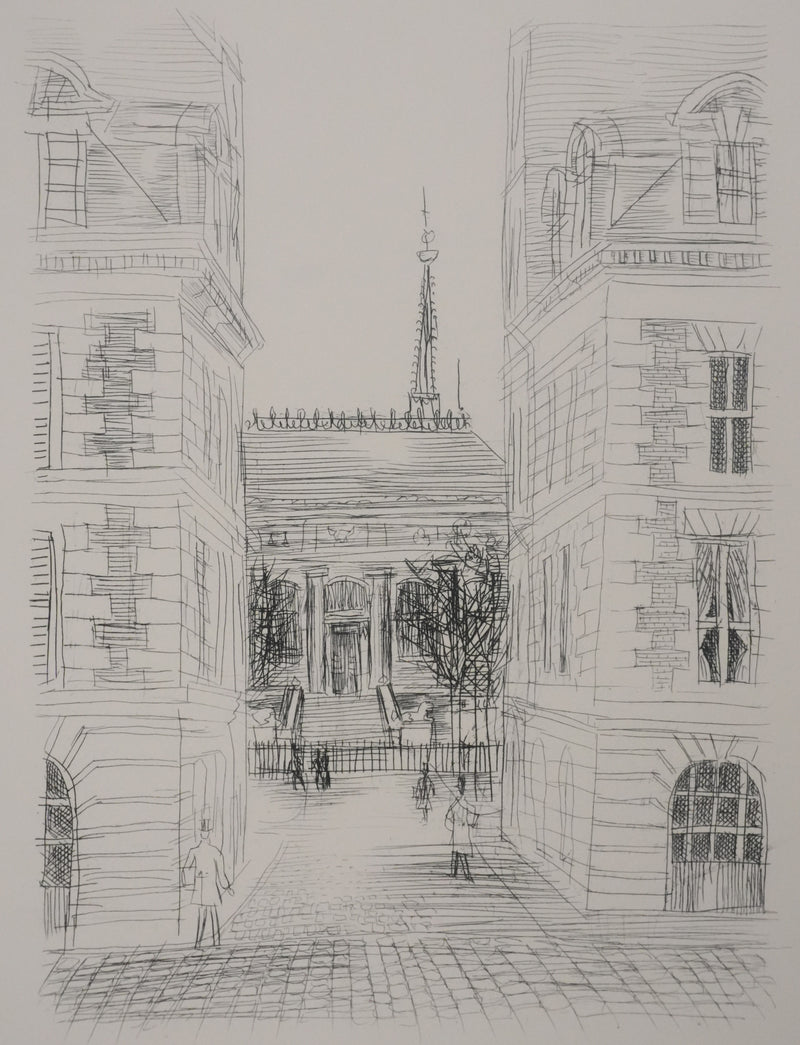 Raoul DUFY : Paris, La cours de Cassation, Gravure original