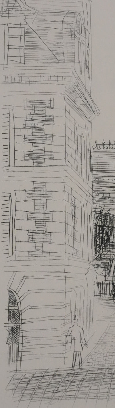 Raoul DUFY : Paris, La cours de Cassation, Gravure original