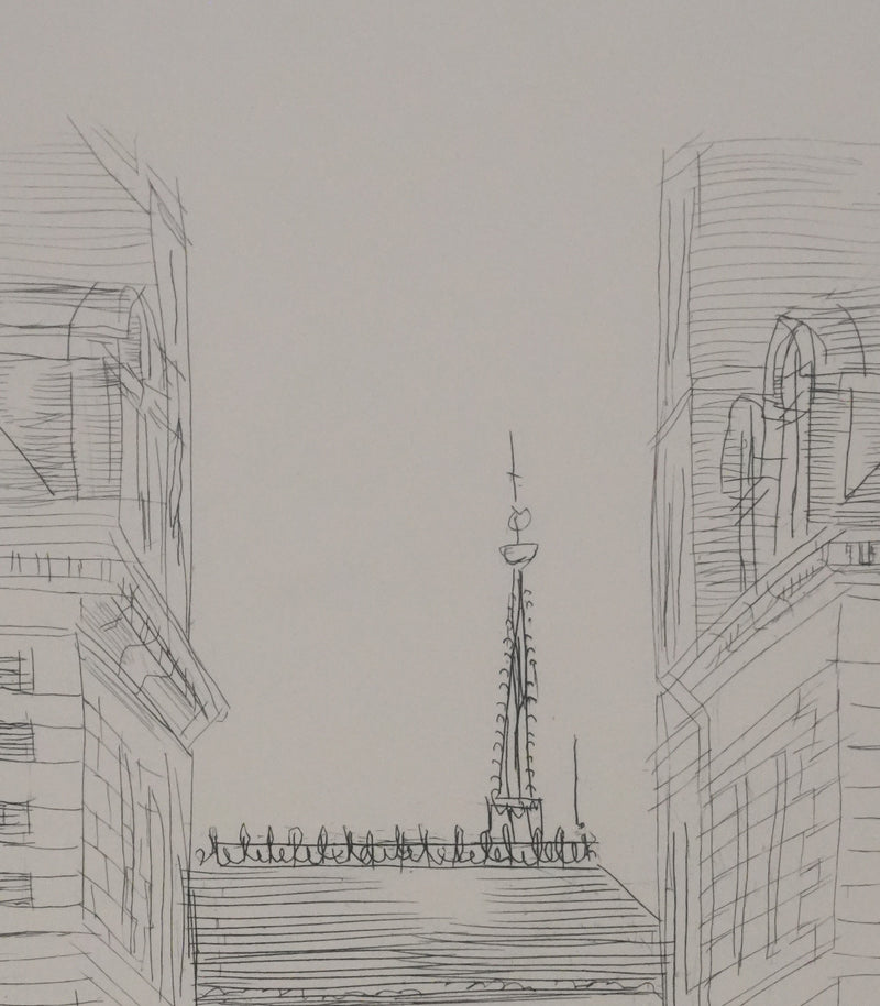 Raoul DUFY : Paris, La cours de Cassation, Gravure original