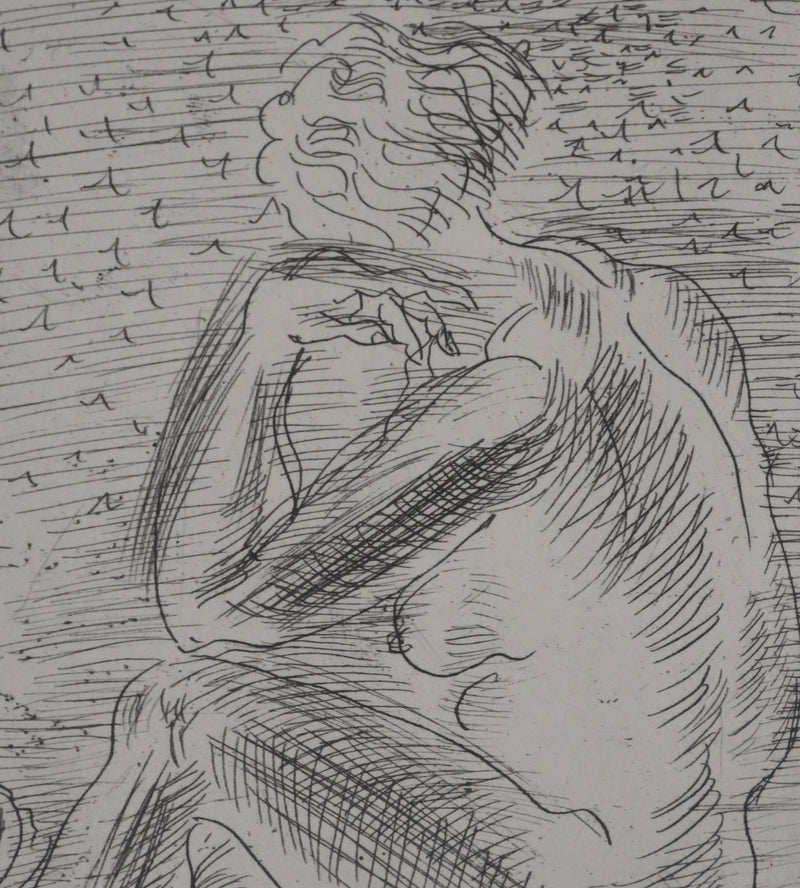 Raoul DUFY : Figure pensive à la plage, Gravure original
