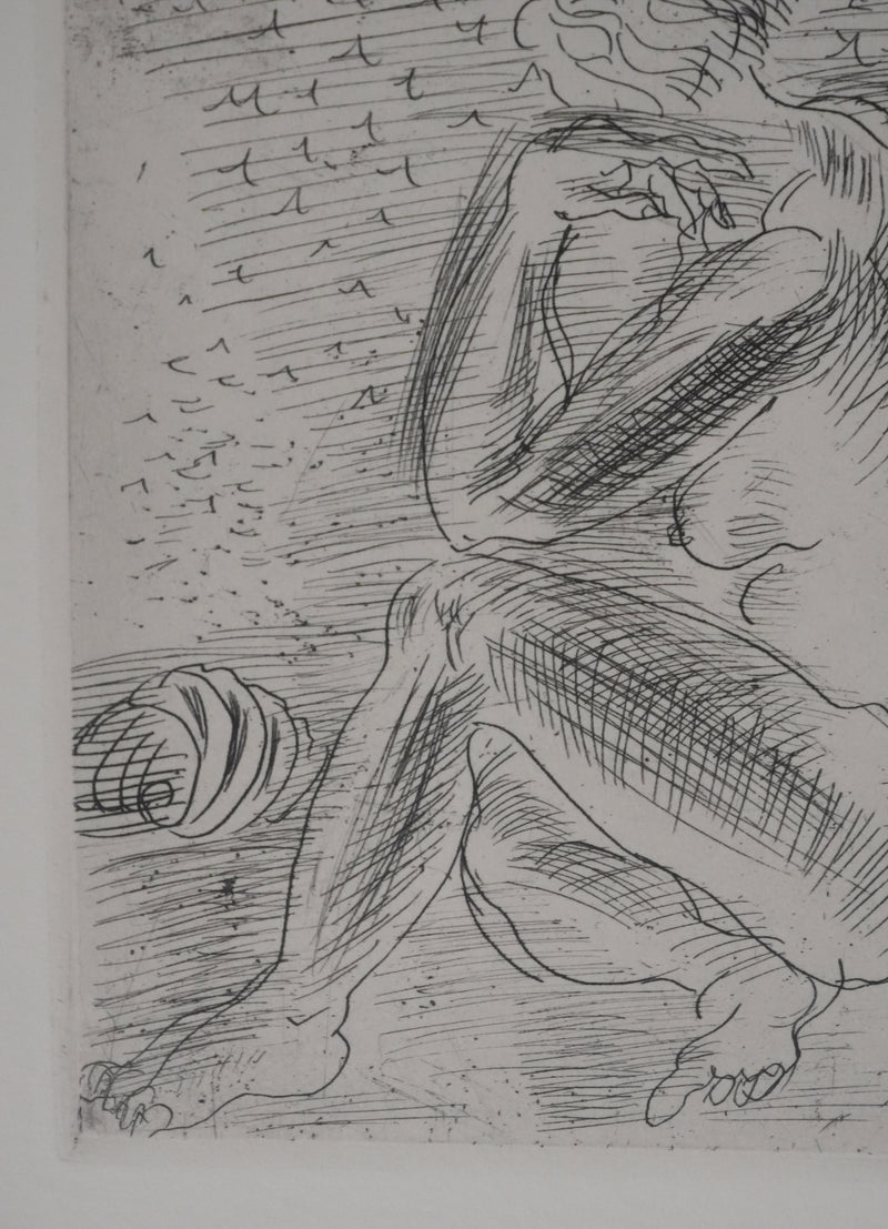 Raoul DUFY : Figure pensive à la plage, Gravure original