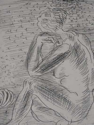 Raoul DUFY : Figure pensive à la plage, Gravure original