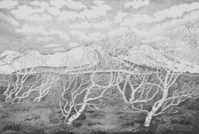 Camille COMBE : Dans le vent de la mer, Gravure originale signée