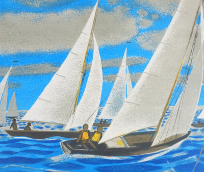 Yves GANNE : Les bateaux, Lithographie originale signée
