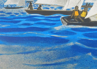 Yves GANNE : Les bateaux, Lithographie originale signée