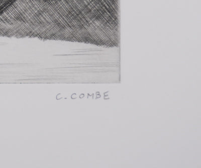 Camille COMBE : Le fleuve jaune, Gravure originale signée