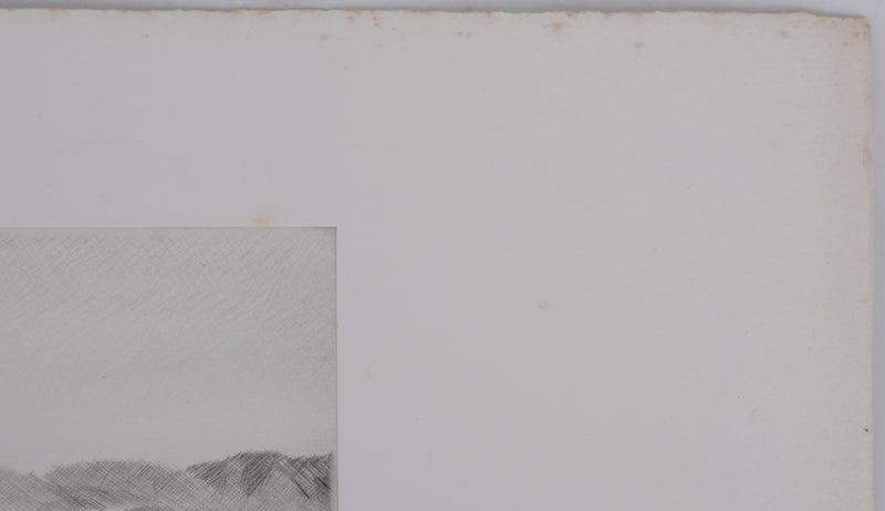 Camille COMBE : Le fleuve jaune, Gravure originale signée