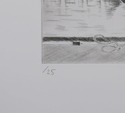 Camille COMBE : Cap sur le Spitzberg, Gravure originale signée