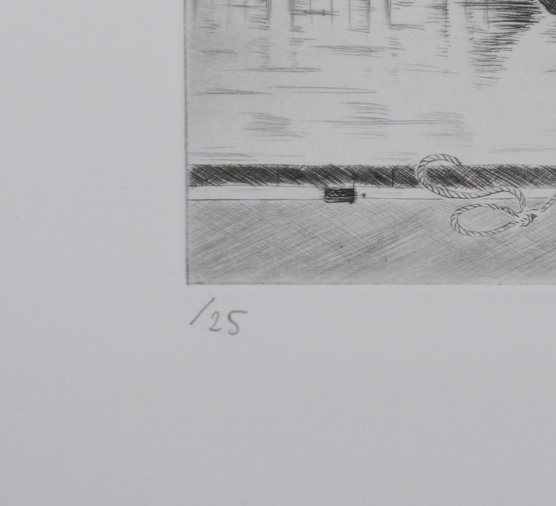 Camille COMBE : Cap sur le Spitzberg, Gravure originale signée