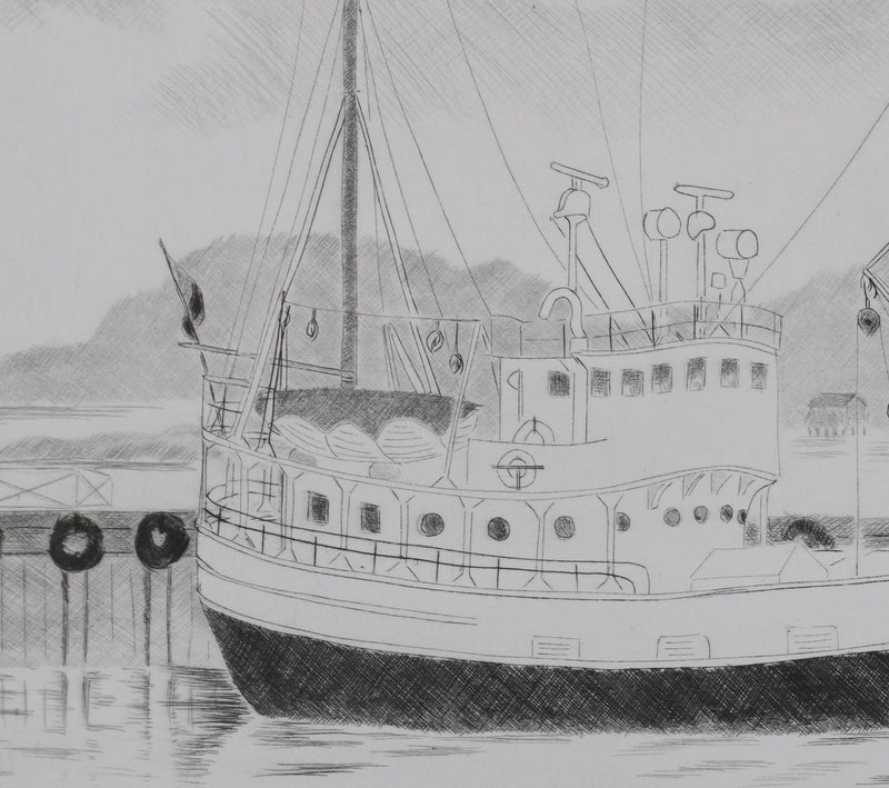 Camille COMBE : Cap sur le Spitzberg, Gravure originale signée