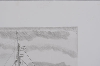 Camille COMBE : Cap sur le Spitzberg, Gravure originale signée