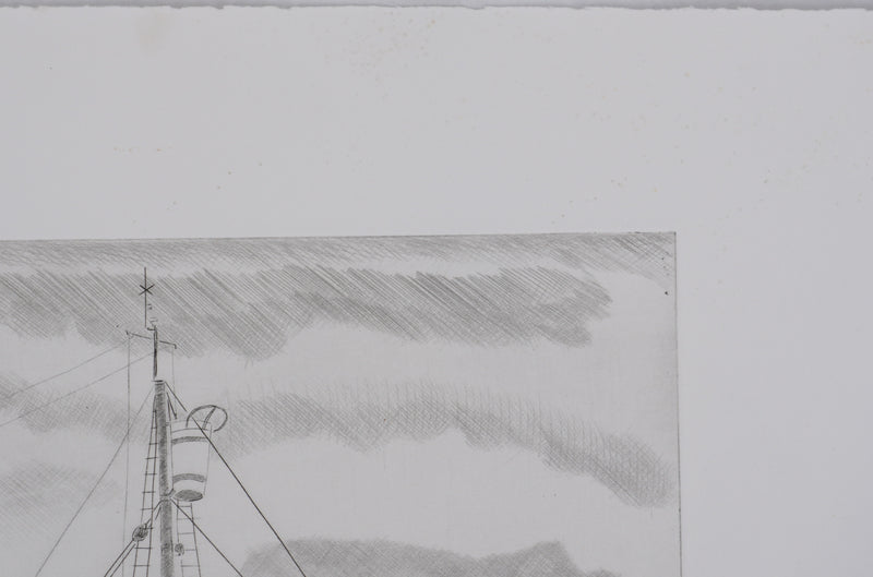 Camille COMBE : Cap sur le Spitzberg, Gravure originale signée
