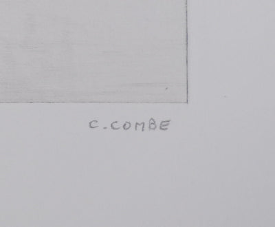 Camille COMBE : Paysage de l'arctique, Gravure originale signée