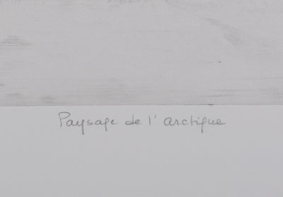 Camille COMBE : Paysage de l'arctique, Gravure originale signée