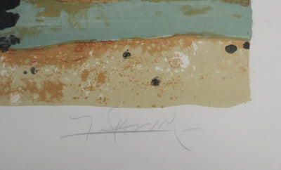 Yves GANNE : Le bateau du phare II, Lithographie originale signée