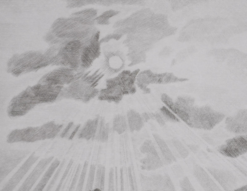 Camille COMBE : La fête de la lumière, Gravure originale signée