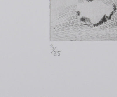Camille COMBE : Sur les traces de l'elfe, Gravure originale signée