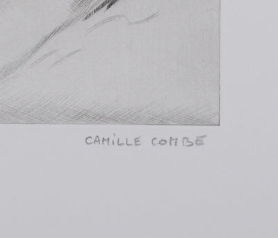 Camille COMBE : Sur les traces de l'elfe, Gravure originale signée