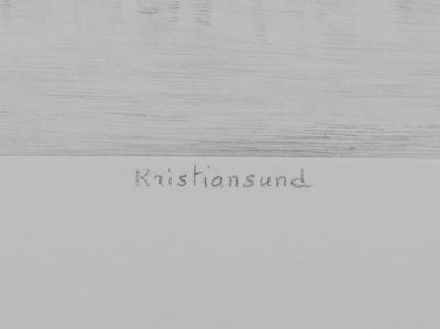 Camille COMBE :  Kristiansund, Gravure originale signée