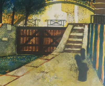 Yves GANNE : L'écluse du canal Saint-Martin, Lithographie originale signée