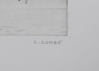 Camille COMBE : Notre-Dame, Gravure originale signée