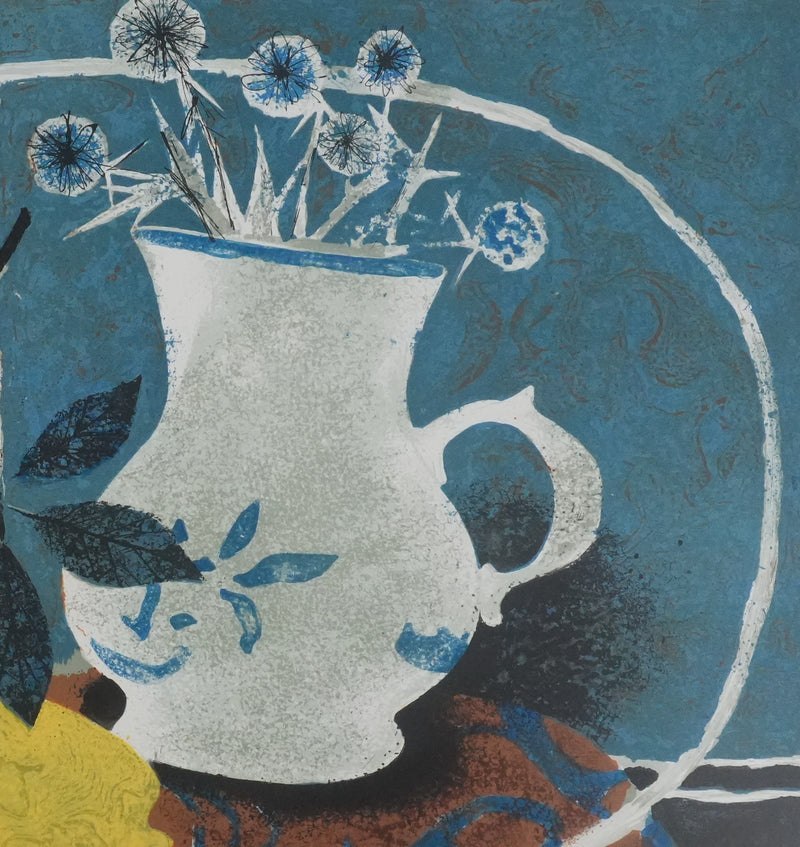 Yves GANNE : Nature morte aux citrons, Lithographie originale signée