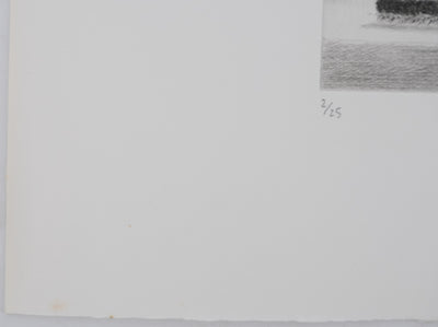 Camille COMBE : Au jardin des Tuileries, Gravure originale signée