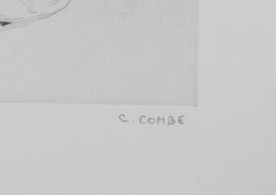 Camille COMBE : Promenade à l'Ermitage, Gravure originale signée