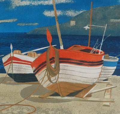 Yves GANNE : Les bateaux, Lithographie originale signée
