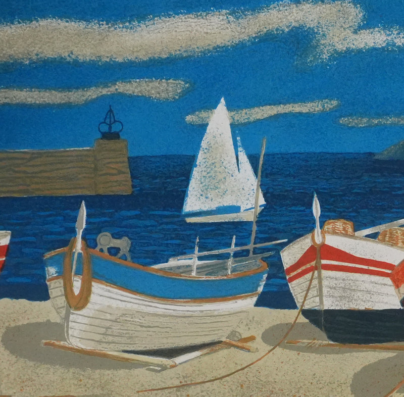 Yves GANNE : Les bateaux, Lithographie originale signée
