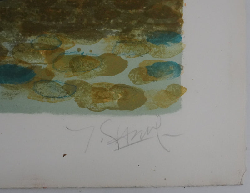 Yves GANNE : La flèche de Notre-Dame de Paris, Lithographie originale signée