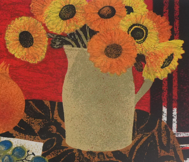 Yves GANNE : Nature morte aux grenades, Lithographie originale signée