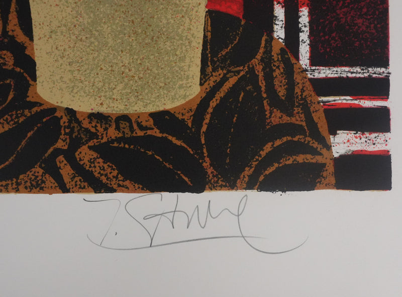 Yves GANNE : Nature morte aux grenades, Lithographie originale signée