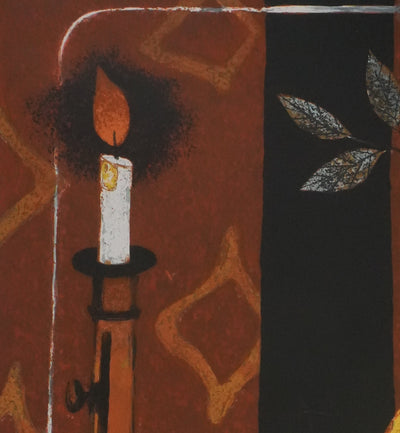 Yves GANNE : La tranche de melon, Lithographie originale signée