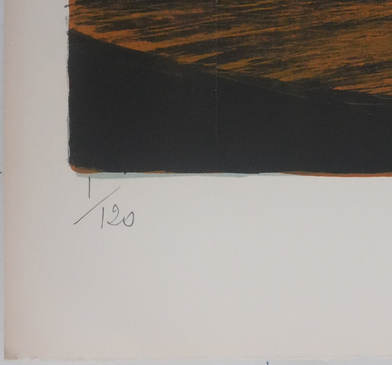 Yves GANNE : La tranche de melon, Lithographie originale signée