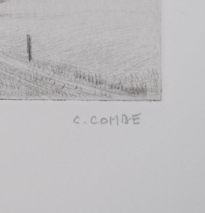 Camille COMBE : Les lointains du Jura, Gravure originale signée