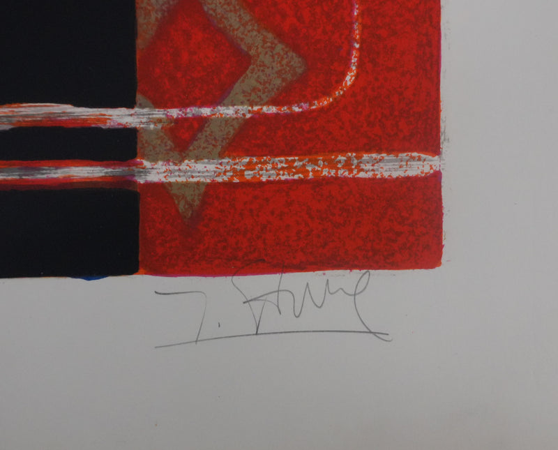 Yves GANNE : Portrait de femme aux fleurs oranges, Lithographie originale signée