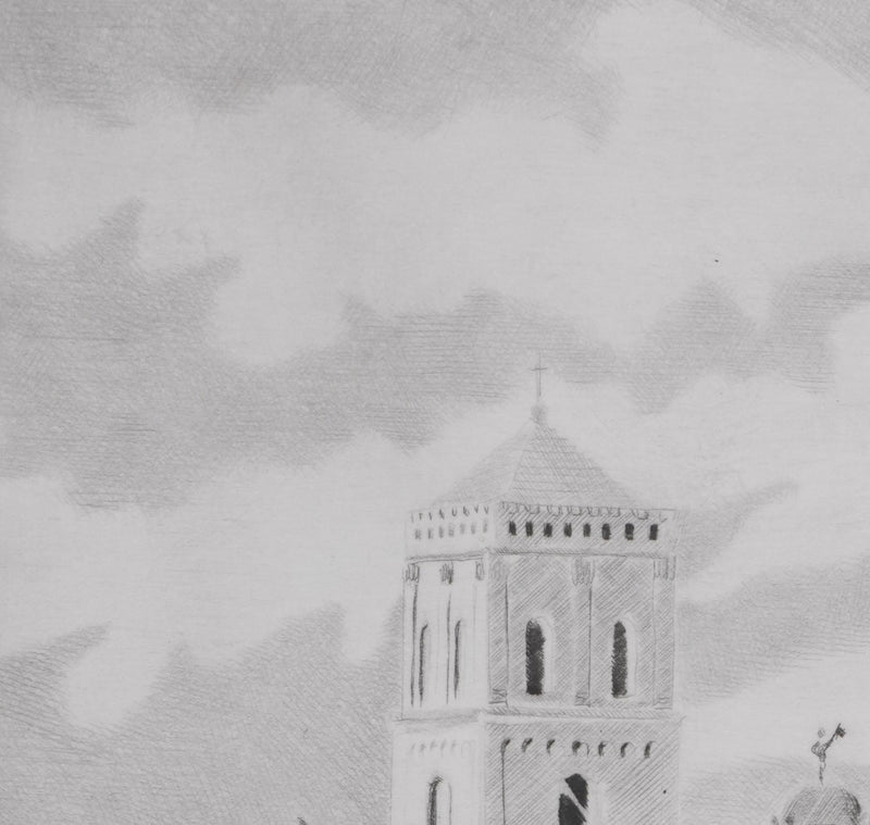 Camille COMBE : Arles, Gravure originale signée