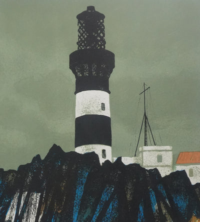 Yves GANNE : Le phare II, Lithographie originale signée