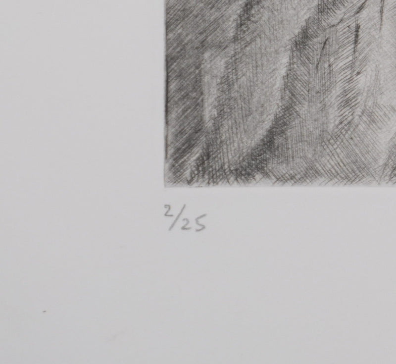 Camille COMBE : Le Puy, Gravure originale signée